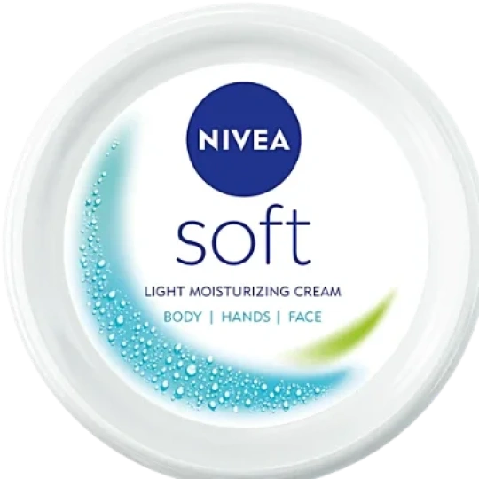 NIVEA Soft Moisturizing Cream, Lightweight Non-Sticky Daily Moisturizer with 72Hr Hydration, Vitamin E & Jojoba Oil | Hydrating Face, Body & Hand Cream for Dry to Normal Skin | Soft Glowing Skin - 100ml