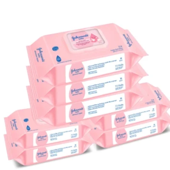 Johnson's Baby Wet Wipes | 504 Wipes | Alcohol & Soap Free | Prevents Rashes & Redness | with 3X Moisturising Lotion | As Mild as Pure Water | Enriched with Glycerin |