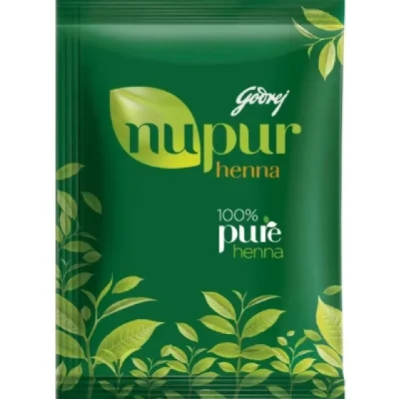 Godrej Nupur 100% Pure Henna Powder for Hair Colour (Mehandi) | for Hair, Hands & Feet (500g)