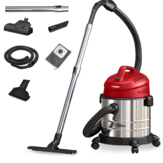 Eureka Forbes Wet & Dry Armor Vacuum Cleaner | 22 kPa High Power Suction | Blower Function | 20 litres Tank Capacity | High Strength Stainless Steel Body | 7 Multipurpose Accessories