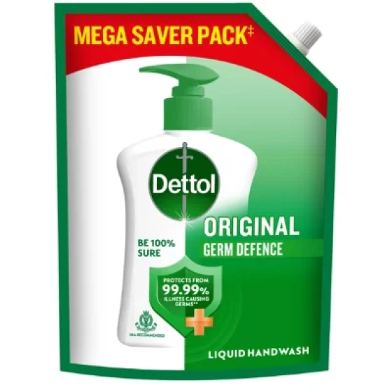 Dettol Liquid Handwash Refill - Original Hand Wash- 1350ml | Germ Defence Formula | 10x Better Germ Protection