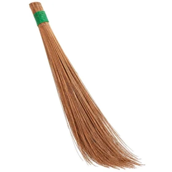 Traditional Coconut Broom Stick Leaf Grass 40 inch Long Broomstick Washable Seekh Jhaadu with Firm & Comfortable Grip Ideal for Wet Surface Cleaning (1 Pc, 350Gm, Random Colors)