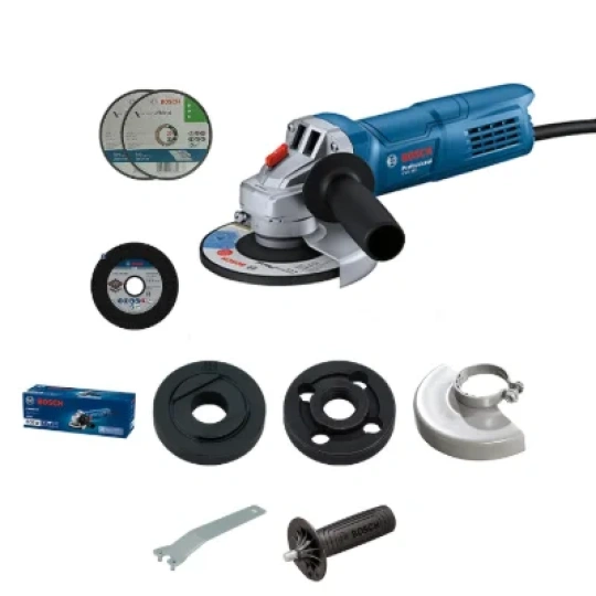 BOSCH Professional GWS 800 Angle Grinder | 800W Power | No-load Speed of 11000 RPM | 2 Cutting and 1 Grinding Wheel| M10 Grinding Spindle Thread | 100 mm Disc | 1 Year Warranty