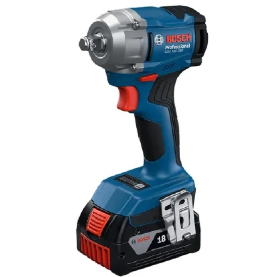 BOSCH GDS 18V-350 Cordless Impact Wrench for Car & Professional Use | Brushless Motor | 350 Nm Torque | Compact 131mm Head | Multiple Torque Settings | 1 Year Warranty