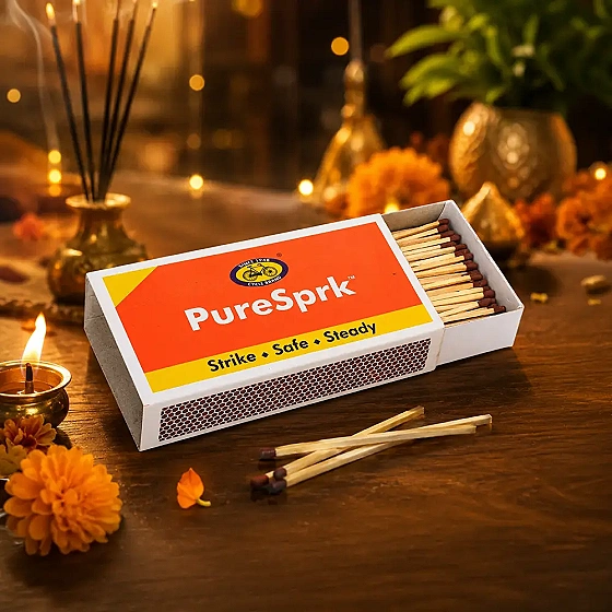 Pure Sprk Large Matchbox 215 Sticks  (Cycle)