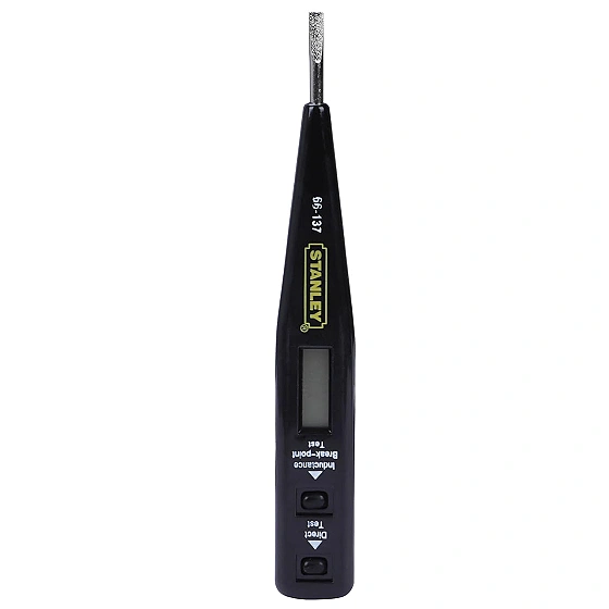STANLEY 66-137 Digital Detection Screwdriver, Voltage Tester, 12V - 220V AC/DC Live Objects Through LED Display, CE Certification by European Commission, Rapid Induction Voltage Testing, Black