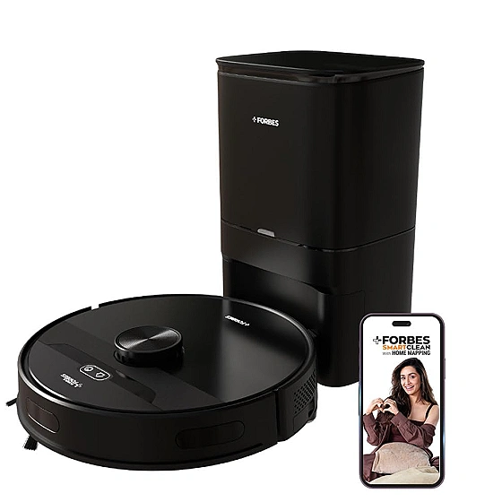 Eureka Forbes SmartClean with Auto Bin S2, 9000Pa High Suction Robotic Vacuum Cleaner (65 Days Hands-Free Cleaning) | LiDAR 3.0 & Quick Home Mapping | Wet Mopping | Self Emptying Bin