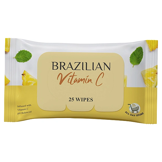 BRAZILIAN VITAMIN C WET WIPES (25 Pulls)