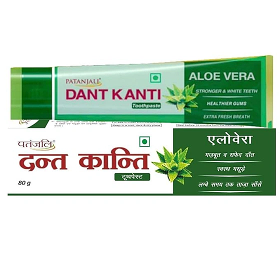 Patanjali Dant Kanti Aloevera Toothpaste 80gm