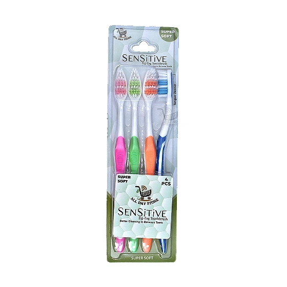 Sensitive Zig Zag Toothbrush 4Pcs