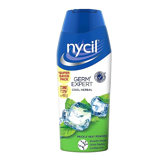 Nycil Germ Expert Cool Herbal Prickly Heat Powder 400g Pack