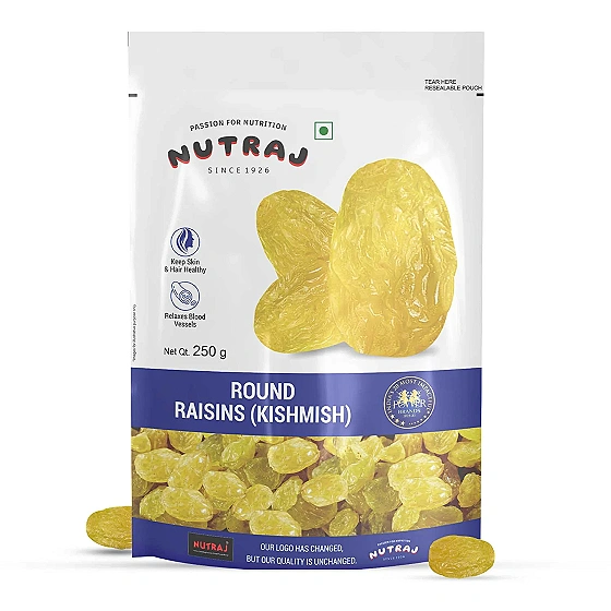 Nutraj Long Raisins 250g Pouch Kishmish