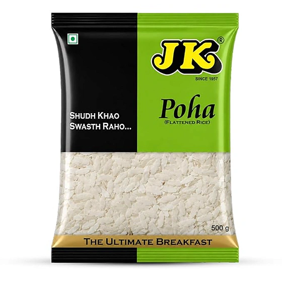 JK Poha 500 Gm - High-Fibre Rice Flakes