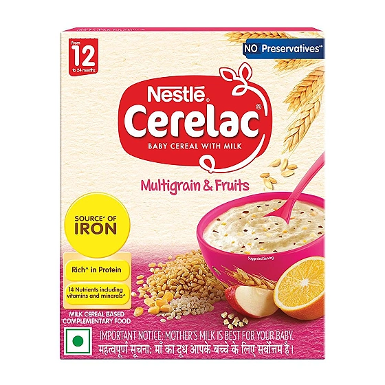 Nestlé Cerelac Baby Cereal, Multigrain & Fruits, STG-4, 300g 12-24m