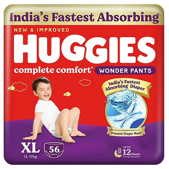Huggies Baby Diapers  Pants  Extra Large Size (XL), 56 Count