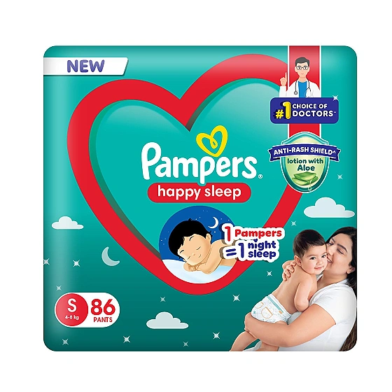 Pampers Baby Diapers Pants Small Size (S) 86 Count