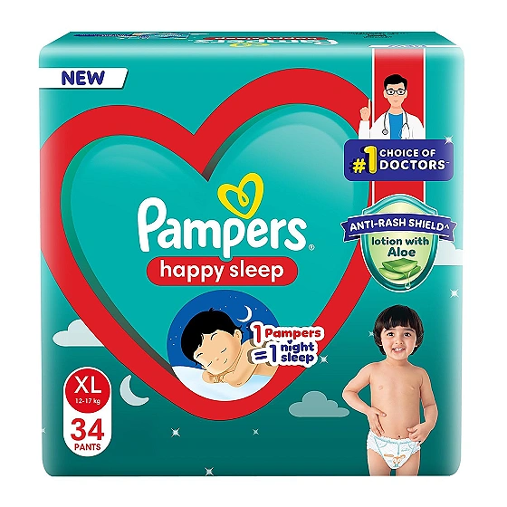 Pampers Baby Diaper Pants Size X-Large (XL) 34 Count