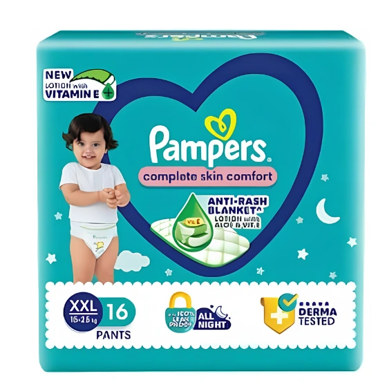 Pampers Baby Diaper Pants Size Double Extra Large size(15-25kg) baby diapers (XXL)14 Count
