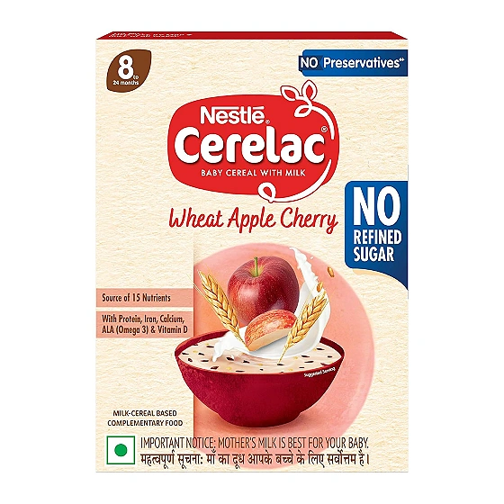 Nestlé Cerelac Baby Cereal – Wheat Apple Cherry 350g 8–24m
