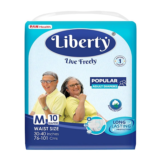 Liberty Popular Adult Diapers Medium (M) Size 10 Count