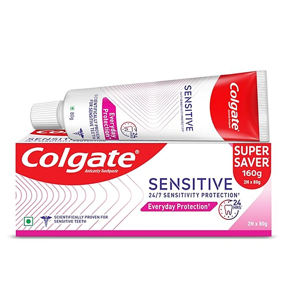 Colgate Sensitive Everyday Protection Toothpaste, Combo Pack Of 160g (80g*2)