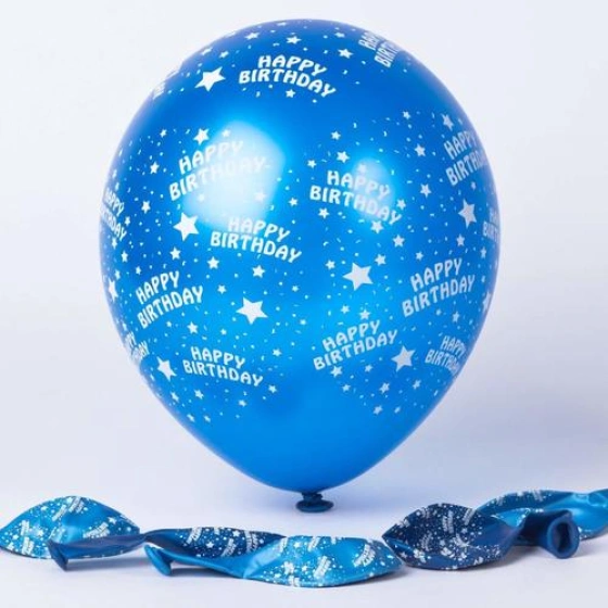 Happy Birthday Printed Rubber Balloon For Decoration Large Size Balloon - Rubber Material