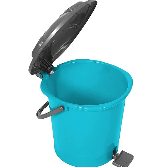 Dustbin with Foot Pedal Hands-Free Plastic – Easy Open and Close Lid – Ideal for Kitchen, Office, or Laundry Room Waste Disposal