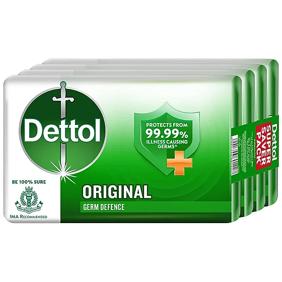 Dettol Original Germ Protection Bathing Soap bar, (100g x 5)