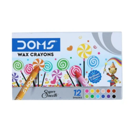 Doms  wax crayons calous Pencil  (12 Shades)