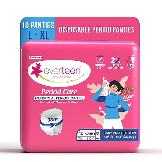 Everteen Menstrual Period Panties L-XL size(10 panties)