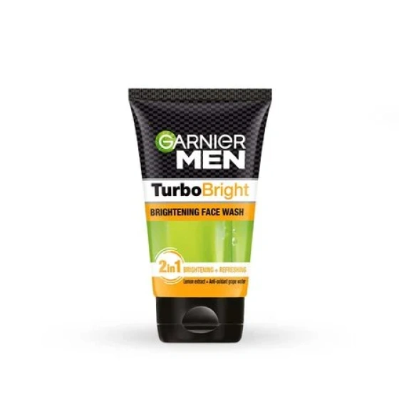 Garnier Men Turbo Bright Anti-Pollution Double Action Face Wash (100g)