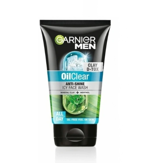 Garnier Men Oil Clear Clay D Tox Anti Shine Icy Face Wash 50g