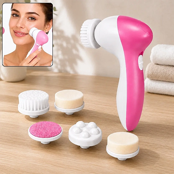 5-in-1 Facial Massager – Cleansing & Exfoliating Beauty Tool