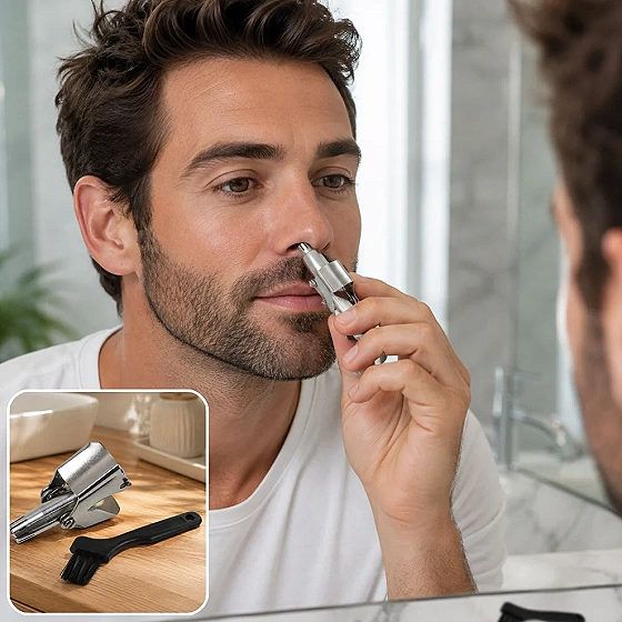 Stainless Steel Manual Nose Hair Trimmer