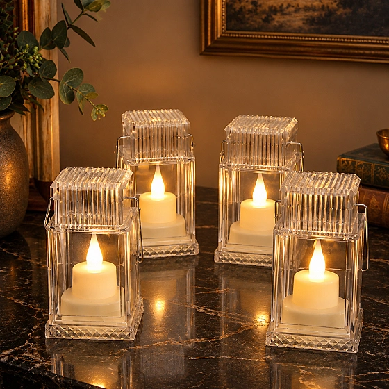 LED Flameless Lantern Candles – Safe Warm Glow Set of 4
