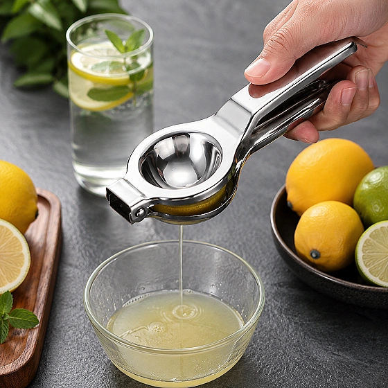 Stainless Steel Lemon Press – Heavy Duty Juicer with Ergonomic Handle