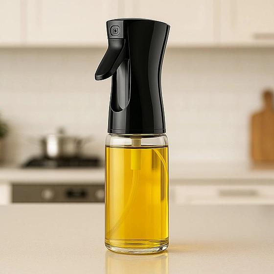 Oil Spray Bottle 300ml – Fine Mist Glass Dispenser for Cooking