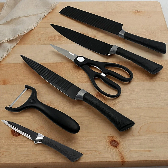 Kitchen Knife Set – 6-Pc Professional Steel | CookAura