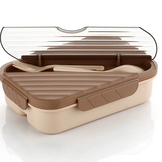 Leak-Proof 3 Compartment Bento Lunch Box – Ideal for Kids & Adults