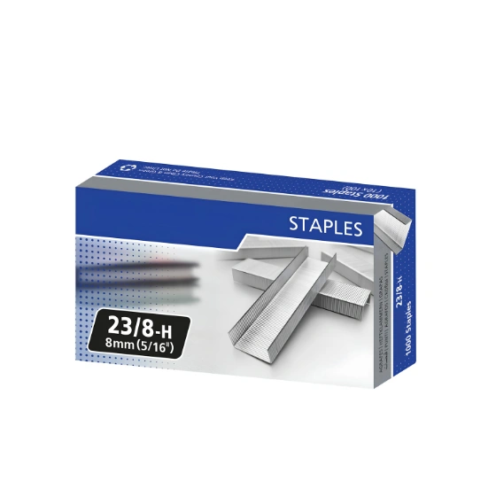 Stapler Pin 23/8-H 8mm (5/16") Compatible for Heavy Duty Staplers | 23/8 H Stapler Pins (Pack of 4 Boxes 4000 Staples)