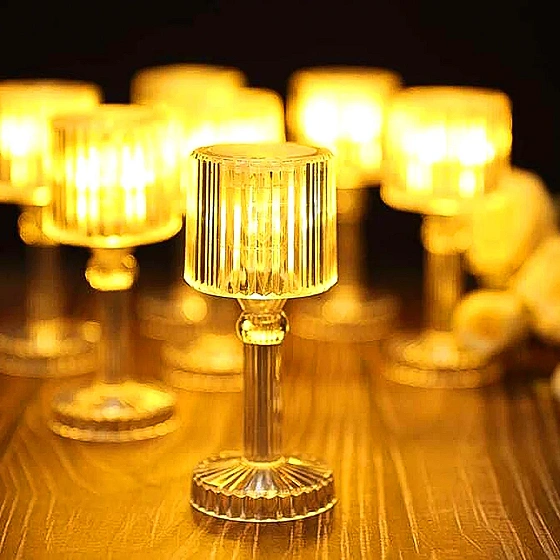 Mini Acrylic LED Desk Lamp – Crystal Design & Portable | Voltronic