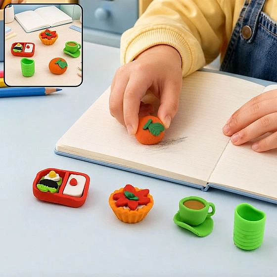3D Erasers for Kids – Fun & Colorful Novelty Set | Colorful Creations (6 Pcs)