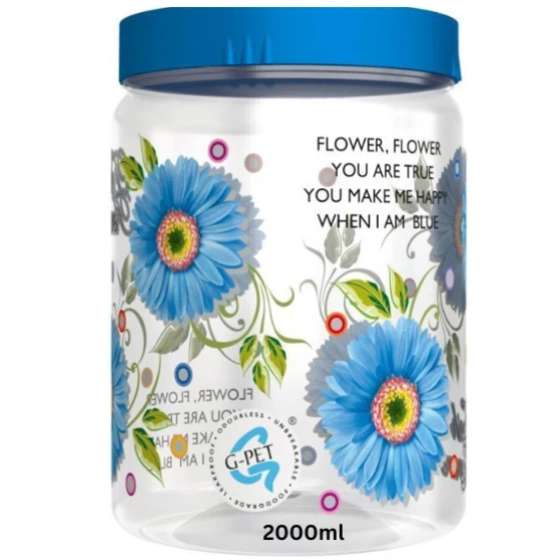 PLASTIC CONTAINER WITH SPOON 2000 ML