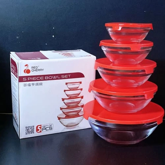 Red Cherry 5 pcs Bowl set