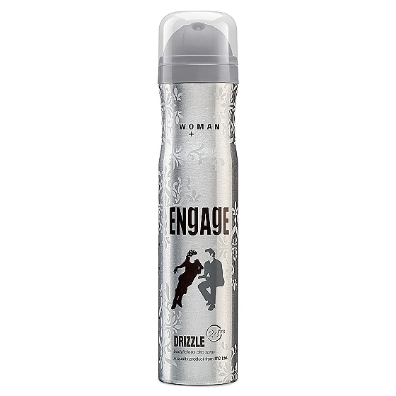 Engage Drizzle Deodorant Spray for Women 150ml | Floral & Lavender | 24hr Freshness | Long Lasting | Skin Friendly | Dermat Tested | Deodorants Woman | Body Spray Women