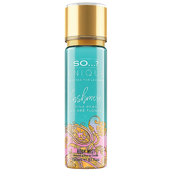 SO Unique Cashmere Floral Body Mist - 150Ml | Pink Pear & Tiare Flower Fragrance Mist | Long Lasting Perfume Mist | Body Spray For Women