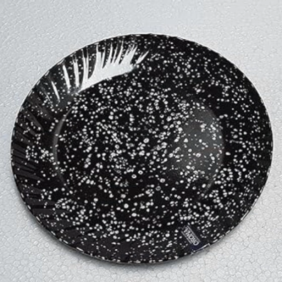 Oromax black marvel melamine dinner plate