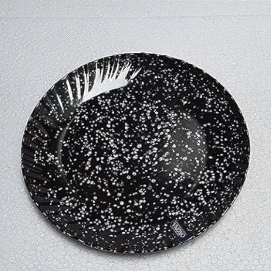 Oromax black marvel melamine dinner plate 19.5 cm