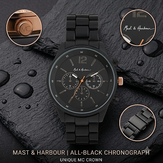 Mast & Harbour Women Black Analogue Watch MFB-PN-SNT-M03