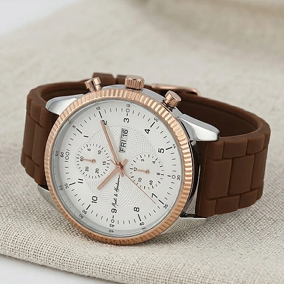 Mast & Harbour Men's Off-White Dial Watch Model MH9-A